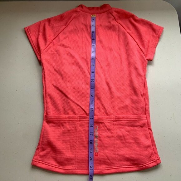 LOUIS Garneau Size Small Womens Half Zip Cycling Jersey Pink Pockets Fitted - Picture 5 of 8
